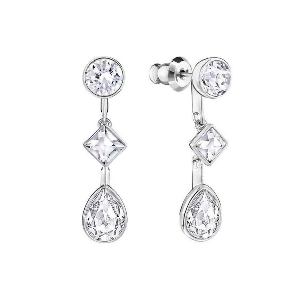 New! Authentic Swarovski Folk Women's Crystal Dangle Earrings 5226451
